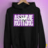 Assume Nothing Lesbian Labrys Pride Flag Hoodie - Black
